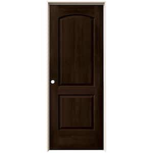 32 in. x 80 in. Caiman 2 Panel Right-Hand Hollow Core Espresso Stain Molded Composite Single Prehung Interior Door