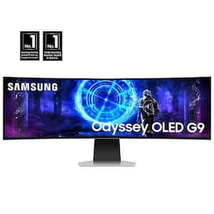49 in. Odyssey OLED G9 Dual QHD 240Hz 0.03ms G-Sync Compatible Curved Gaming Monitor with Glare Free and Smart Features