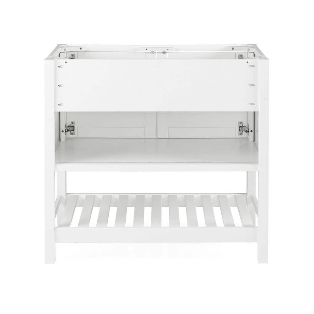 Bennet 36" White Pine Freestanding Vanity Cabinet with Shelf