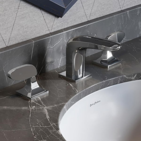 Swiss Madison Chateau 8 in. Widespread Double-Handle Bathroom Faucet in Chrome