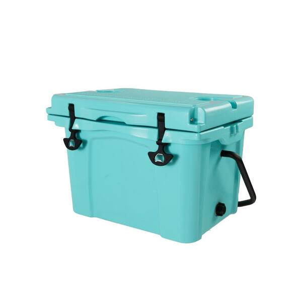 25QT Turquoise Insulated Hard Cooler, 5-Day Ice Retention for