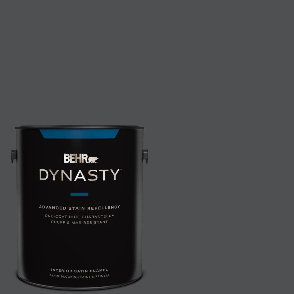 BEHR DYNASTY 1 gal. PPU2601 Satin Black Satin Enamel Interior Stain