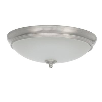 Clifton 13 in. Brushed Nickel Selectable LED Flush Mount
