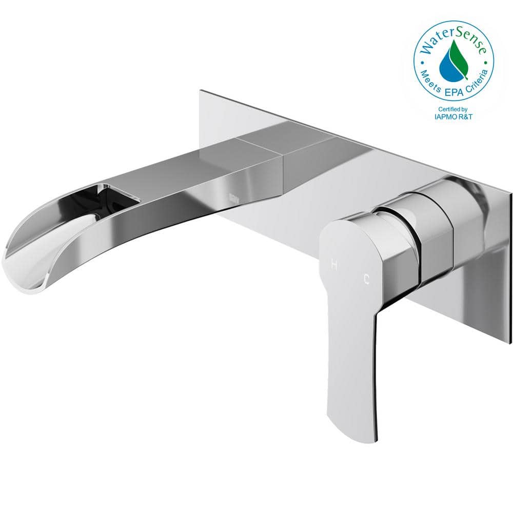 Cornelius 7-Layer Chrome Finish Modern Wall-Mount Bathroom Faucet