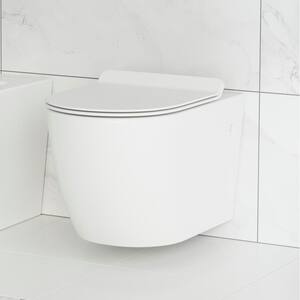 St. Tropez Wall Hung Toilet Bowl 0.8/1.28 GPF Dual Flush Elongated in White