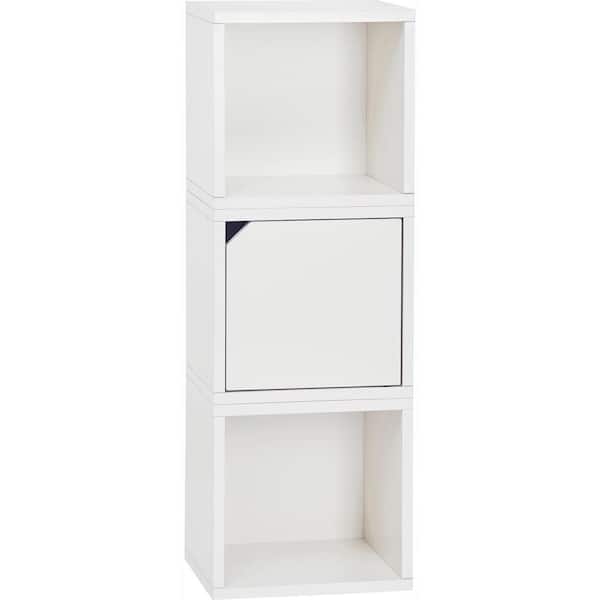 Way Basics 38 in. H x 13 in. W x 11 in. D White Recycled Materials 3-Cube Storage Organizer