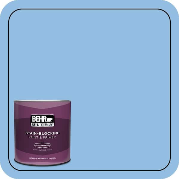 BEHR ULTRA 1 qt. #P520-3 Toile Blue Extra Durable Eggshell Enamel Interior Paint & Primer