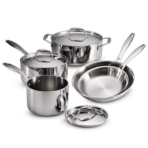 Gourmet Tri-Ply Clad 8-Piece Stainless Steel Cookware Set