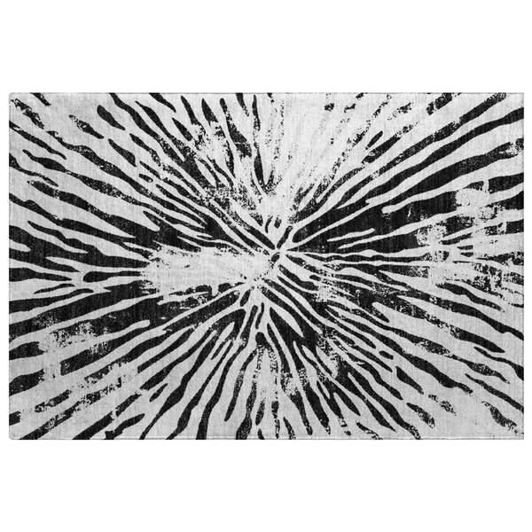 Dream Shag Premium Machine Washable Abstract ADS818 Ivory 2 ft. x 3 ft. Accent Rug