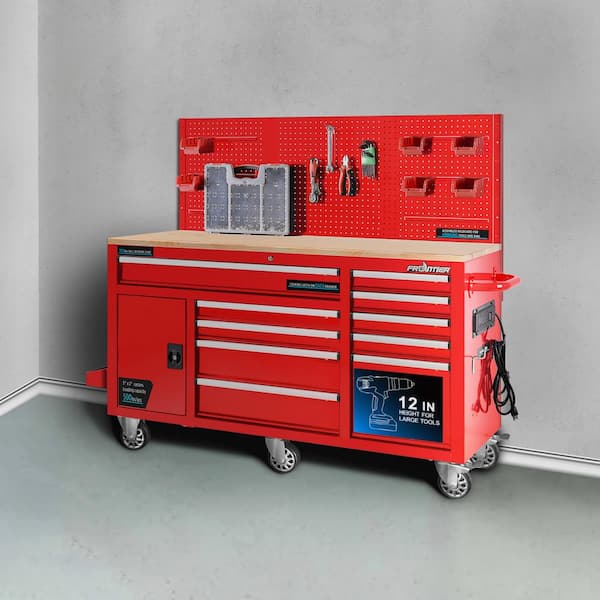 red toolbox workbench
