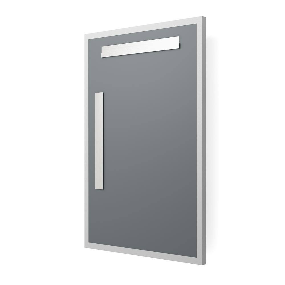 Elegant 20" x 30" Silver and Gold Metal Framed Rectangular Mirror