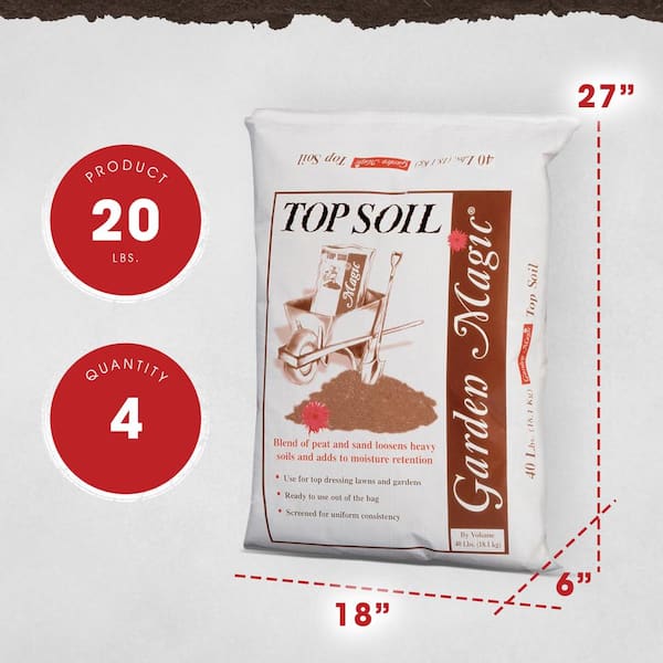 Garden Magic Organic Planting Potting Soil, 40 lbs. Bag (4-Pack)