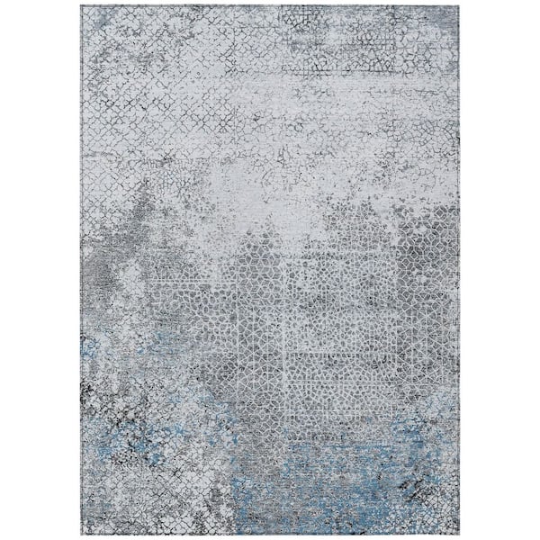 Chantille Machine Washable Indoor/Outdoor Abstract ACN2743 Blue 5 ft. x 7 ft. 6 in. Area Rug