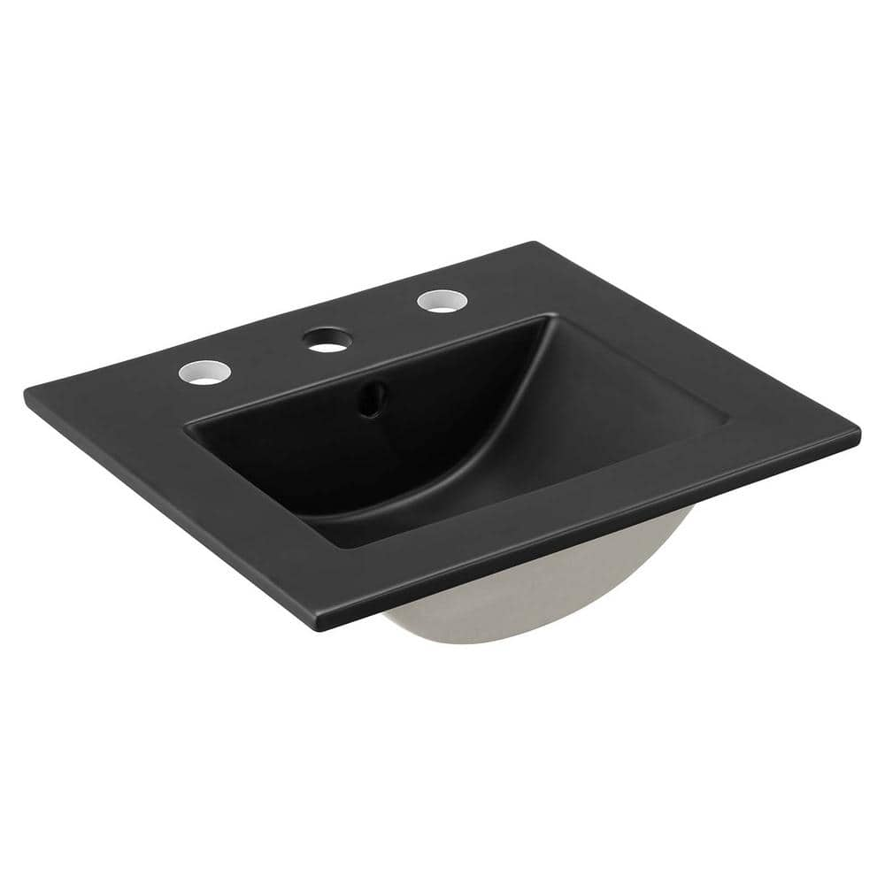 Cayman 18  Bathroom Sink in Black