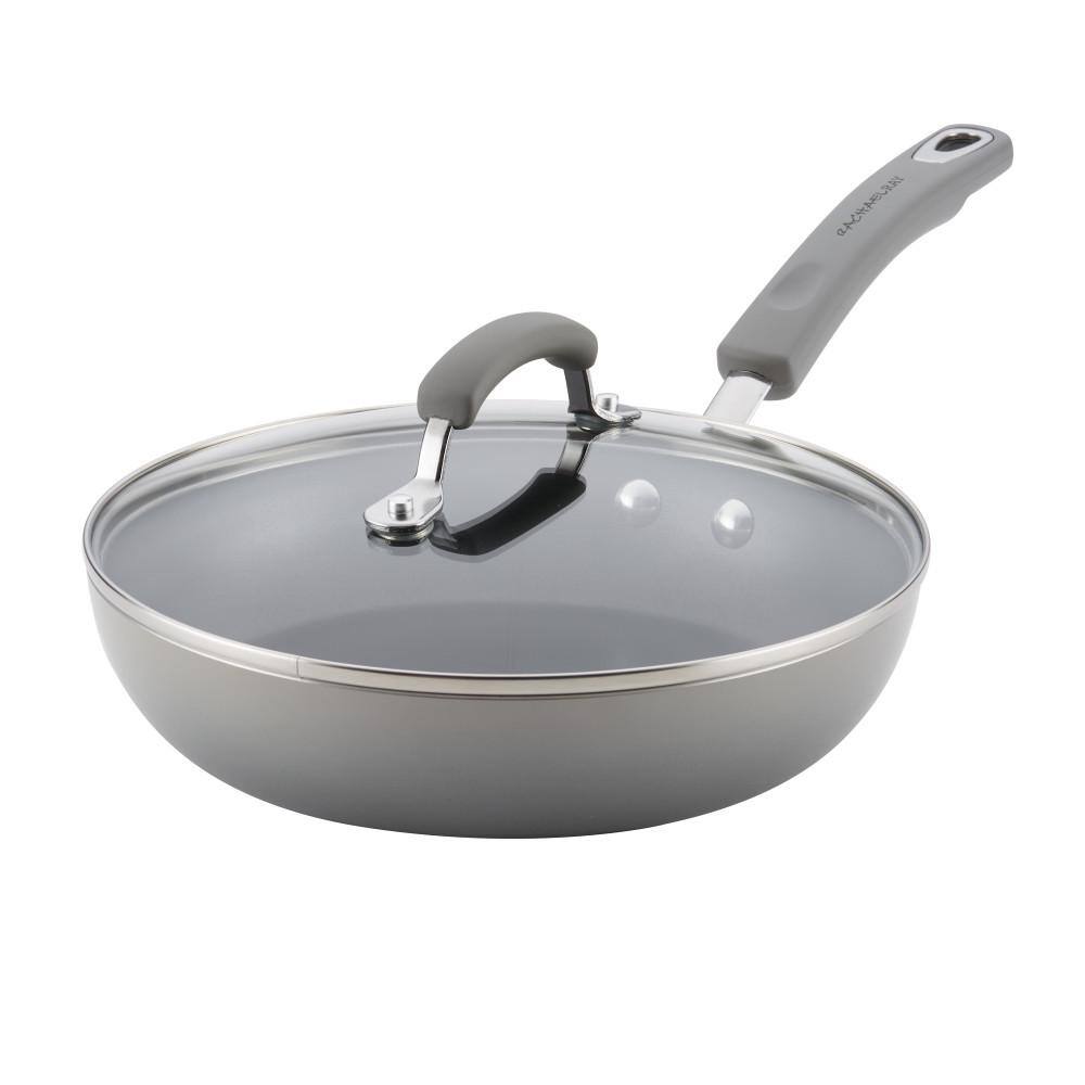 Rachael Ray Classic Brights 9.5 in. Aluminum Nonstick Deep Skillet, Sea
