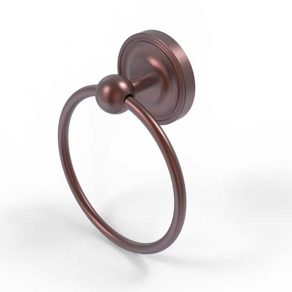 Allied Brass Prestige Regal Collection Wall Mounted Towel Ring in Antique Copper