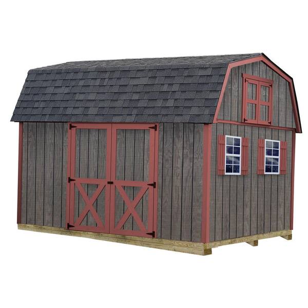 Best Barns Meadowbrook 10 Ft X 12 Wood Storage Shed Kit With Floor Including 4 Runners Meadbrook1012df The Home Depot Best Barns Meadowbrook 10 Ft X 12