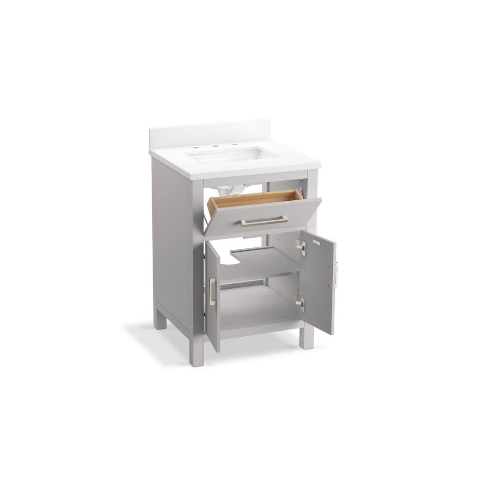 Kresla 24" Atmos Grey Bathroom Vanity with Quartz Top