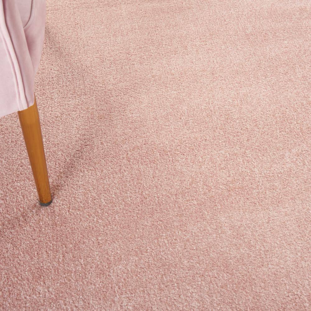 Orchid Pink Square Easy-Care Synthetic Area Rug 9' x 9'