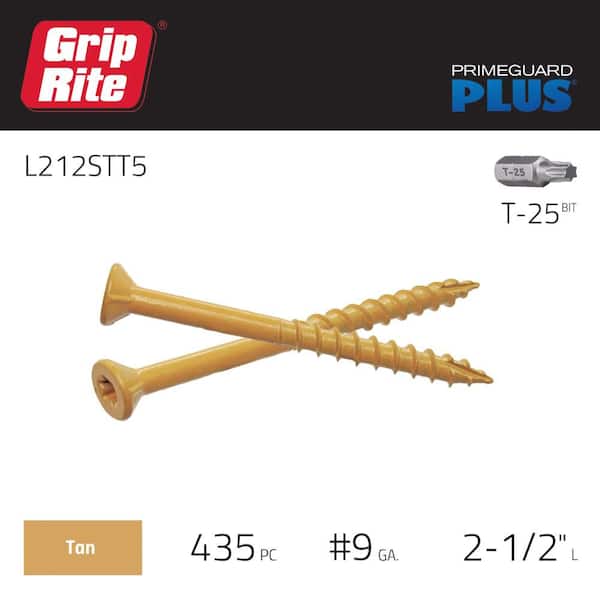 Grip-Rite #9 x 2-1/2 in. Star Drive Bugle Head Coarse Thread