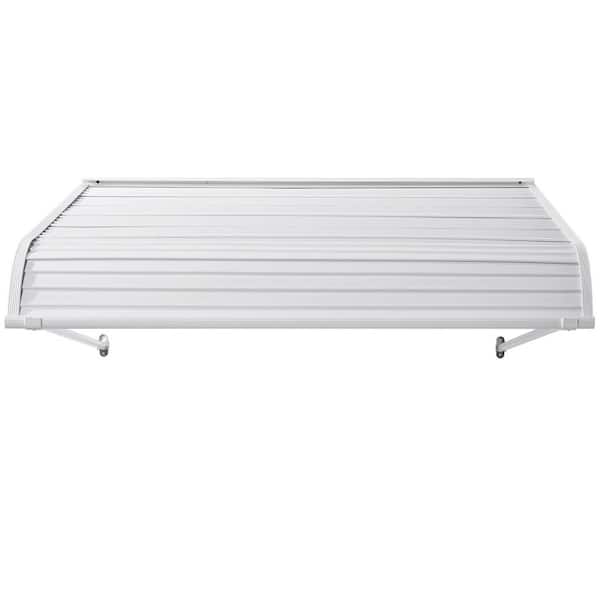 48 x 42 in. Aluminum Awning, Sturdy, Lightweight Cover Shields Entrances, Windows, Patios, and Porches From Rain, Snow