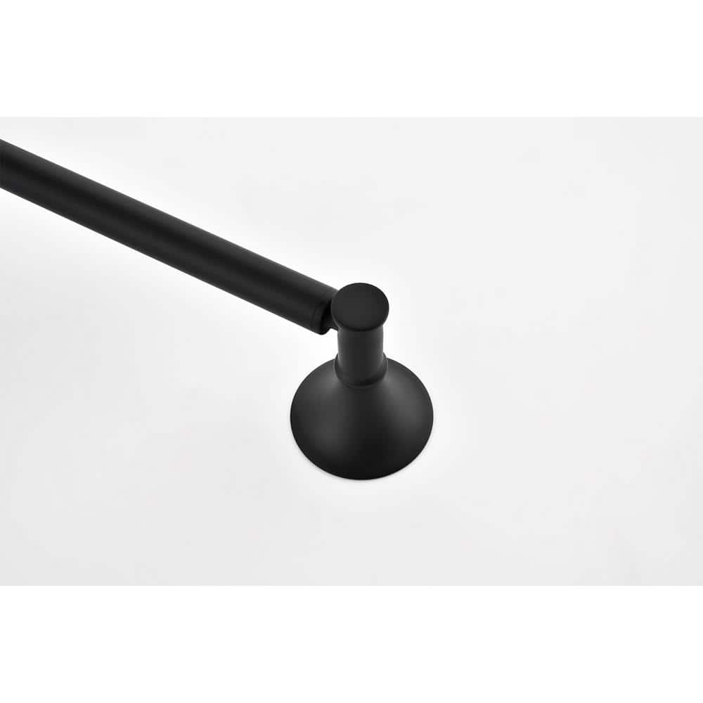 Matte Black 6-Piece Brass Bathroom Hardware Set