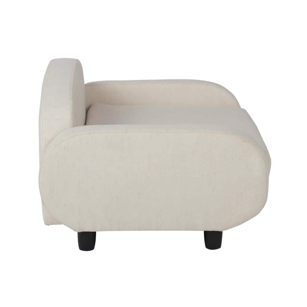 Oatmeal Elevated Small Pet Sofa with Removable Cover