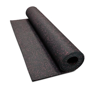 Isometric Red 48 in. W x 120 in. L x 0.25 in. T Rubber Gym/Weight Room Flooring Rolls (40 sq. ft.)