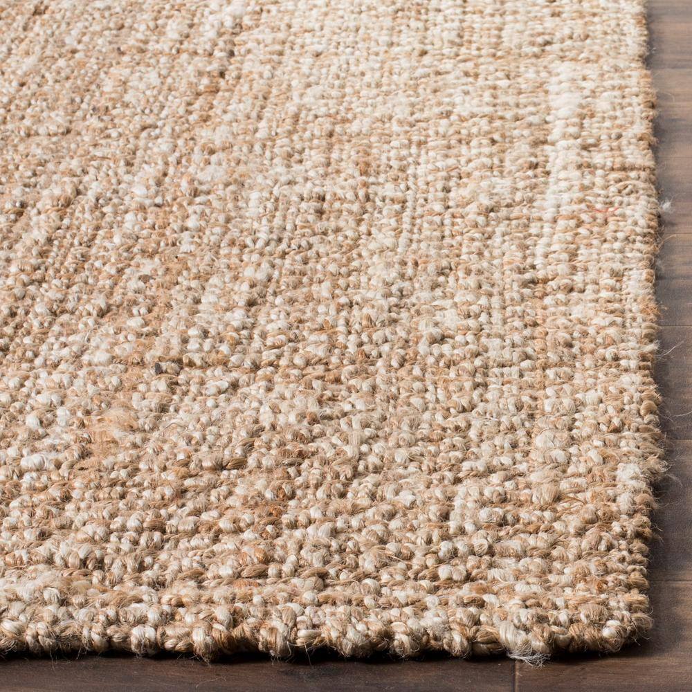 Natural Hand-Knotted Jute 4' x 6' Area Rug