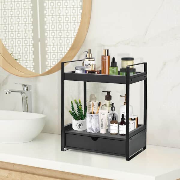 Wudkey 1-Piece Bathroom Accessory Set, 2-Tier Bathroom Organizer