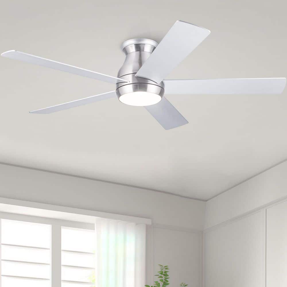 Topsky 52 in. Indoor Brushed Nickel Low Profile Standard Ceiling Fan with Light and Dual-Finish Blades price history on PriceWatchPro