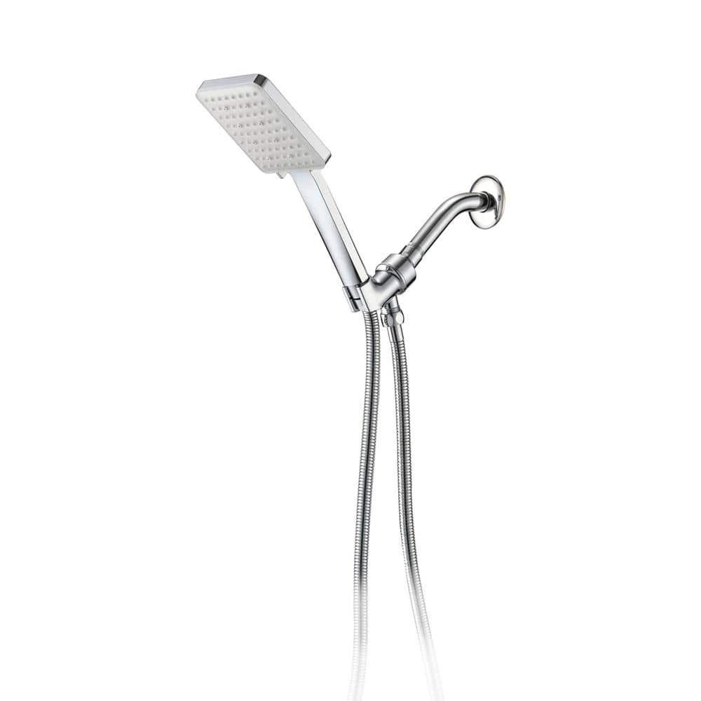 Fapully 6-Spray Wall Mount Handheld Shower Head with Hose, Square Hand ...