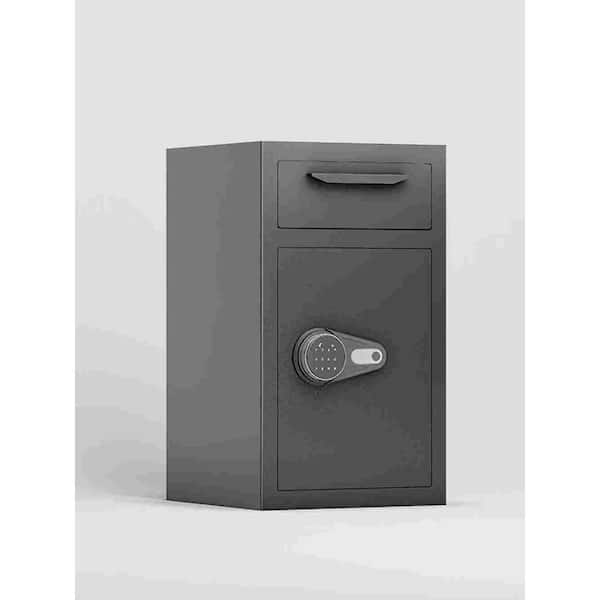 2. 72cu. ft Steel Security Safe with Anti-Fishing, Electronic Code Lock, Silent Deposit Safe Box, Waterproof, Black