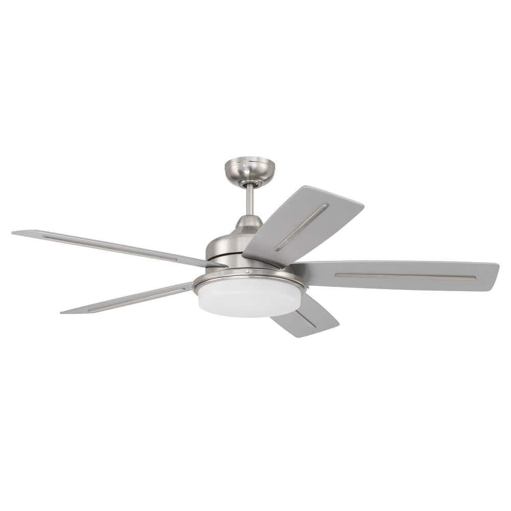 Drew 54 in. Indoor Brushed Polished Nickel Finish Ceiling Fan with Smart Wi-Fi Enabled Remote and Integrated LED Light price history on PriceWatchPro
