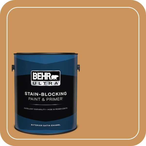 BEHR ULTRA 1 gal. #M250-5 Burnt Pumpkin Satin Enamel Exterior Paint & Primer