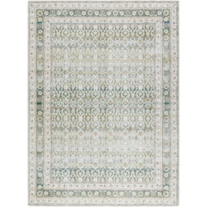 Our PNW Home Rainier Green Traditional 8 ft. x 10 ft. Indoor Machine-Washable  Area Rug