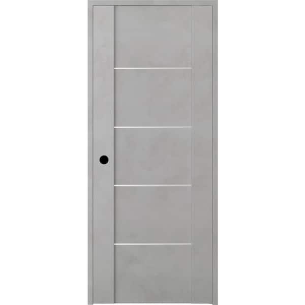 Belldinni 28 in. x 80 in. Vona Right-Handed Solid Core Light Urban Textured Wood Single Prehung Interior Door