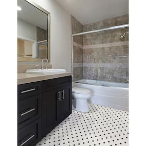Adelaide Hexagon Black and White 10 in. x 12 in. Matte Porcelain Mosaic Tile (0.83 sq. ft. / each)