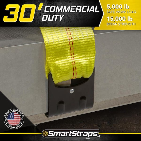 4 in. x 30 ft. 5,000 lbs. Working Load Limit Load Binder Winch Strap