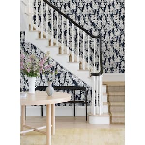 Blue Larkspur Vinyl Peel and Stick Wallpaper Sample