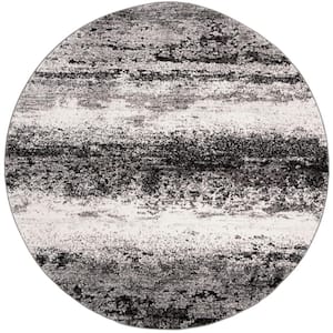 Spirit Charcoal/Light Gray 7 ft. x 7 ft. Round Solid Area Rug