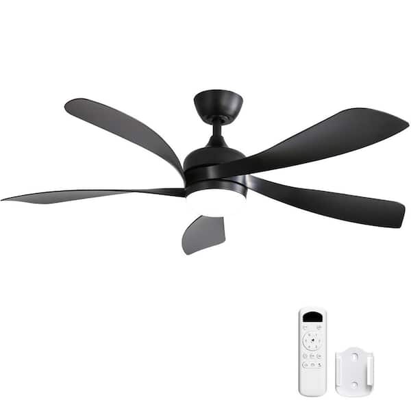 ❁*·⑅moca*·⑅❁*· Jushua 52 in.Indoor Black Low Profile Ceiling Fan with Lights