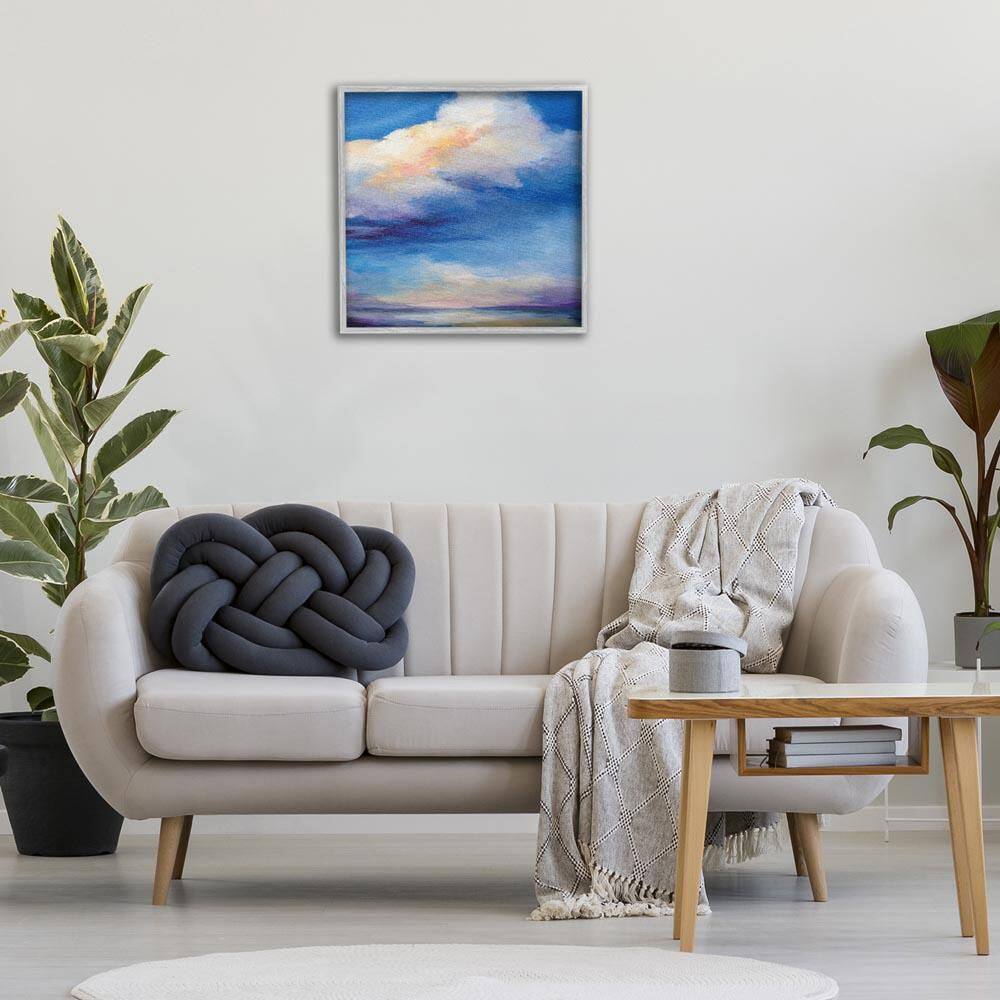 Pastel Clouds in Vivid Sky by Karen Hale Gray Framed Nature Giclee Art Print 24 in. x 24 in. price history on PriceWatchPro