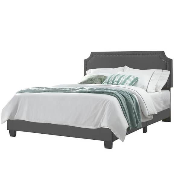 Belle Isle Furniture Regal Gray Twin Upholstered Panel Bed CAS51-0C00 ...