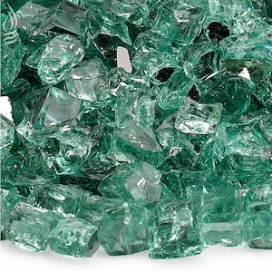 1/2 in. Evergreen Reflective Fire Glass 10 lbs. Bag