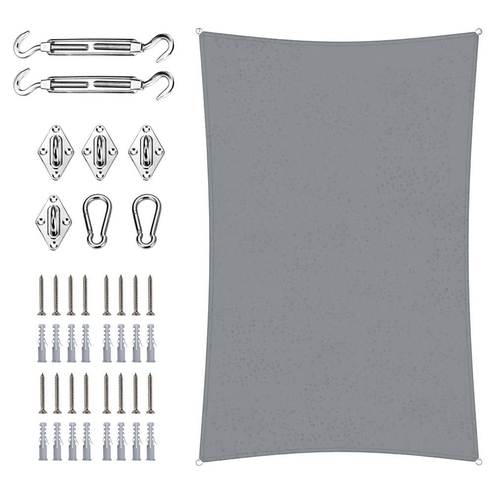 Waterproof Sun Shade Sail Square with Cable 14 ft. x 14 ft. Grey price history on PriceWatchPro