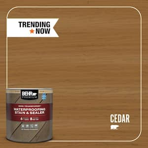 1 qt. #ST-146 Cedar Semi-Transparent Waterproofing Exterior Wood Stain and Sealer