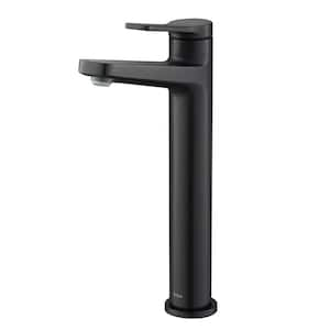 Indy Single Handle Vessel Sink Faucet in Matte Black