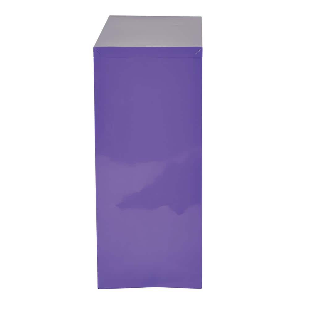 Adjustable Purple Metal 31" Bookcase with Shelves