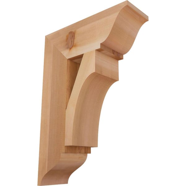 Ekena Millwork 5.5 in. x 26 in. x 18 in. Western Red Cedar Westlake Traditional Smooth Bracket